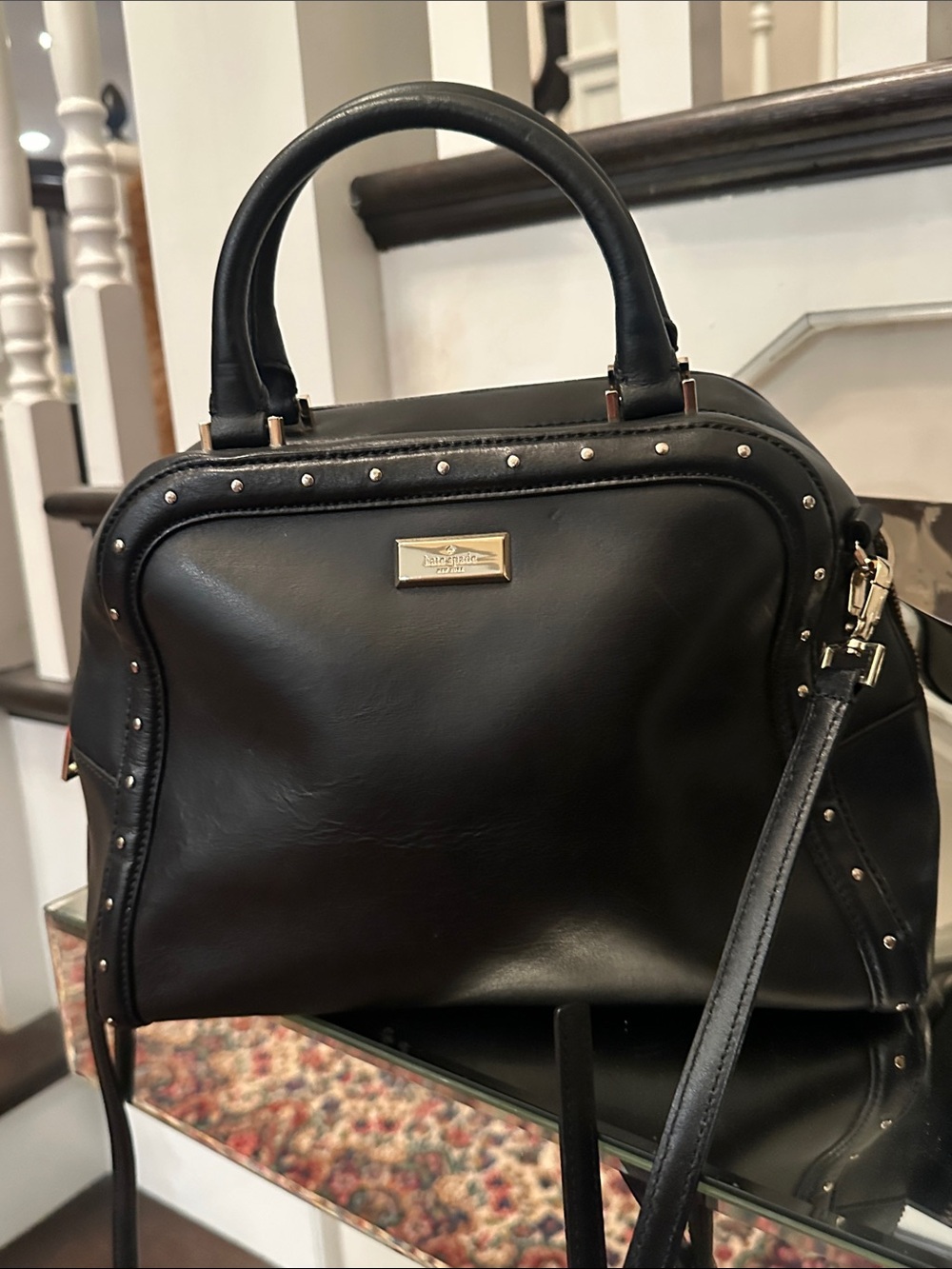 KATE SPADE ROCKSTUD LEATHER BAG - Picture 3 of 5